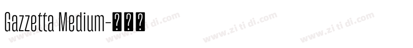 Gazzetta Medium字体转换